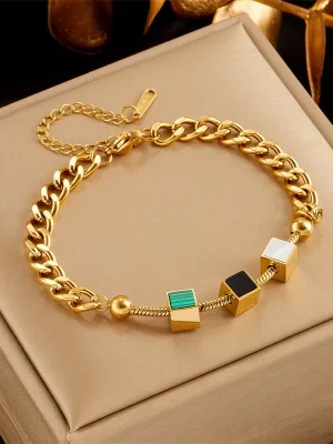 Pentagram Round Square Bracelet