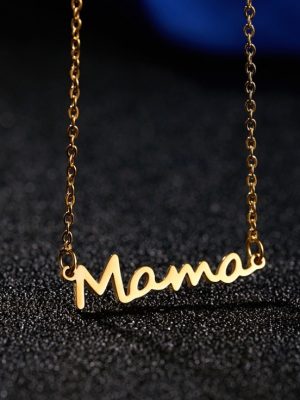 Elegantly Engraved Mama Necklace