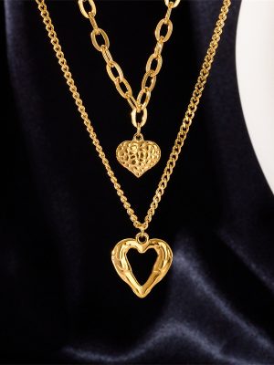 Hip-Hop Heart Shape Necklace