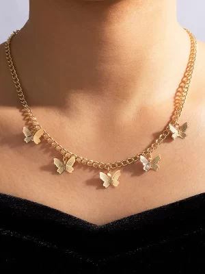 Butterfly Tassel Boho Necklace