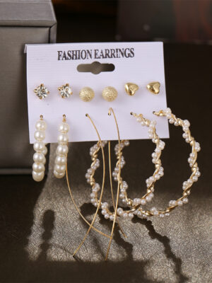 Vintage Style Geometric Alloy No Inlaid Earrings Set
