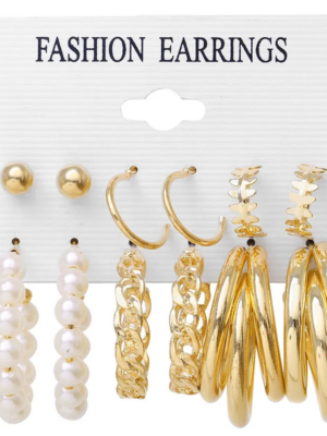 Geometric Charm Vintage Alloy Earrings Set