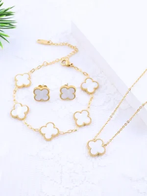 White Clover - 18K Gold Plated Set